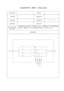 浪涌保护器(SPD)安装记录表