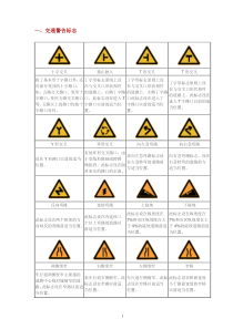 交通警告标志37496773