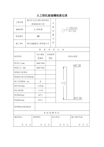 人工挖孔桩记录表格(全套)