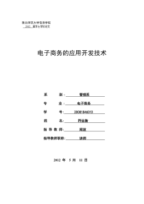 符远衡论文电子商务的应用开发技术