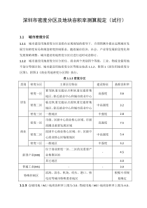 深圳市密度分区及地块容积率测算规定20151022