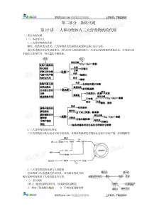 第12讲人和动物体内三大营养物质的代谢