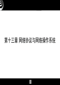 第13章网络协议与网络操作系统