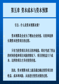 【公司金融精品课件】第五章资本成本与资本预算