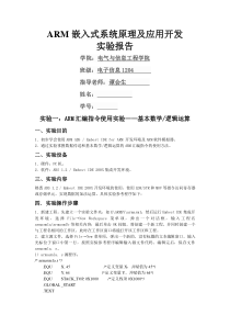 湖南工业大学ARM实验报告