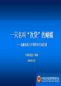 一只名叫“次贷”的蝴蝶——金融危机与中国资本市场发展------祁斌