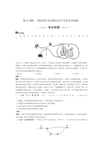 第24课时神经调节及动物行为产生的生理基础