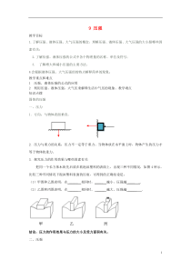 湖南省邵阳县黄亭市镇中学八年级物理下册9压强复习教案(新版)新人教版