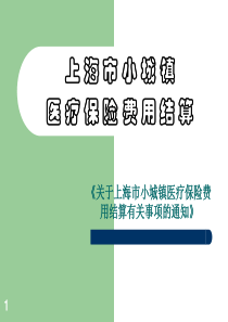 上海市小城镇医疗保险费用结算