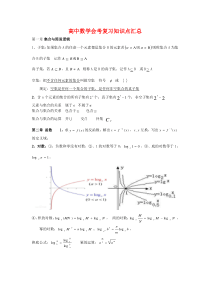 高中数学会考复习知识点汇总