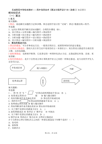 算法与程序设计VB(选修)知识点