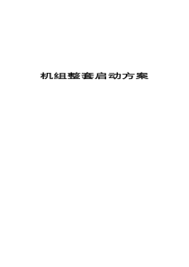 电厂整套启动方案