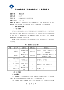 电商人才培养方案