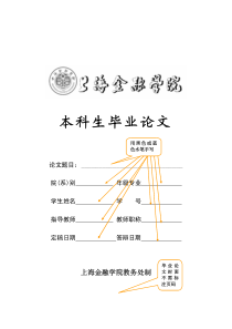 上海金融学院本科生毕业论文装订顺序及范文样式0328