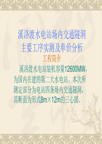 交通隧洞主要工序实测及单价分析