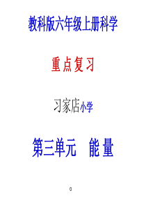 教科版六年级上册科学第三单元复习课件