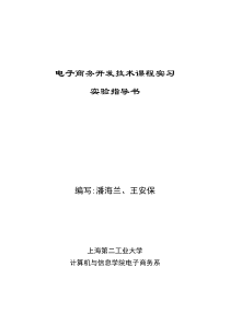 电子商务开发技术课程实习实验指导书