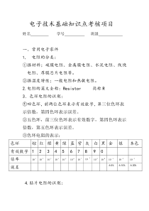 电子技术基础知识点考核项目