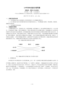 实验1.9WDM光波分复用器