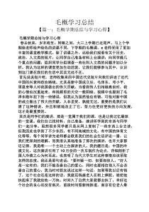 毛概学习总结