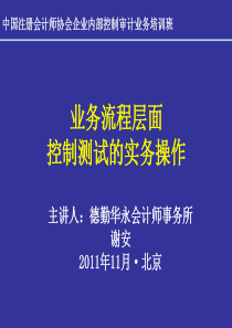 业务流程层面控制测试的实务操作