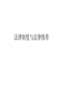 法律制度与法律修养