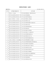 法律法规文件清单