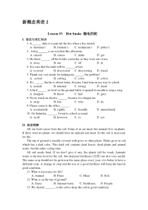 新概念英语二习题Lesson-53-54