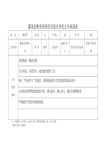 百禄小学基层党组织争先创优承诺书