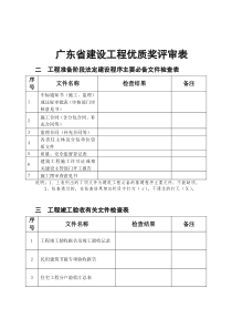 省建设工程优质奖评审表