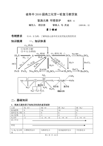 省阜中2010届高三化学一轮复习教学案