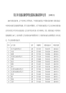 吴江市交通运输管理处道路运输证催审公告