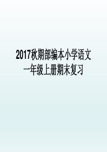 2017年人教版部编本一年级上册语文期末分类复习资料汇总