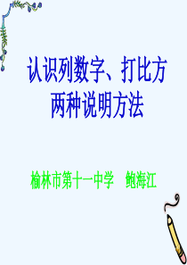 认识列数字打比方两种说明方法