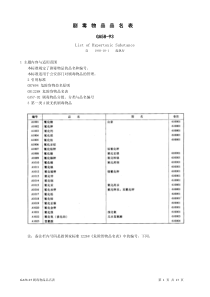 GA58-1993剧毒物品品名表