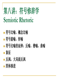 赵毅衡符号学课程：Semio-第八讲：符号修辞学(上中)