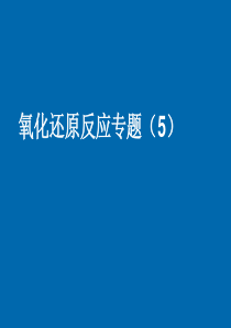 氧化还原反应及其配平专题5.