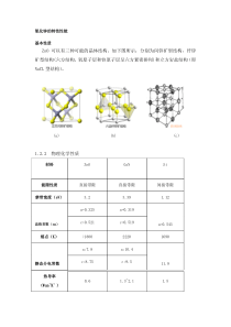 氧化锌的特性性能