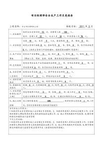 项目经理部安全月报及重大危险源报表(XXXX5)