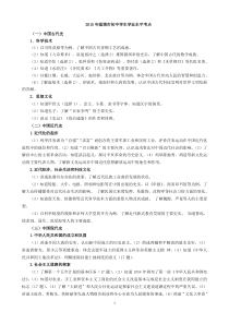 淄博市2015年历史学业水平考试考点