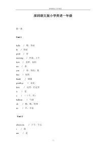 深圳朗文小学英语