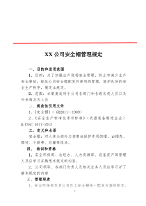 XX公司安全帽管理规定