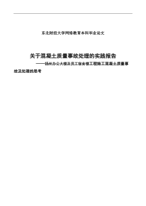 混凝土质量事故处理的实践报告