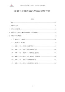 混凝土质量治理活动方案及措施