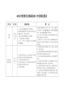 村民委员会换届选举工作流程及要点