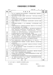 村级组织建设工作考核细则