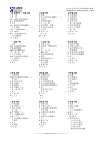 新人教版小学数学教材全部目录