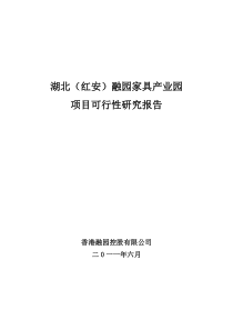 湖北红安家具产业城可行性分析报告