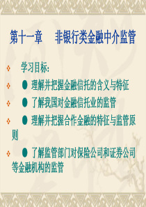 人大经济金融课件 金融中介学课件 第十一章