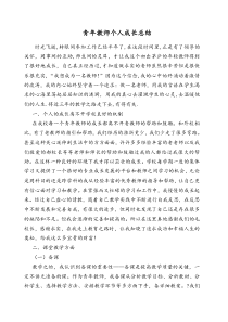 青年教师个人成长总结